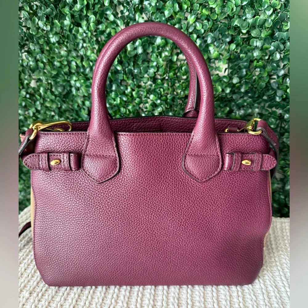 Burberry Crossbody Satchel Leather Bag and Long Zippy Wallet Bundle Authentic - Picture 3 of 16